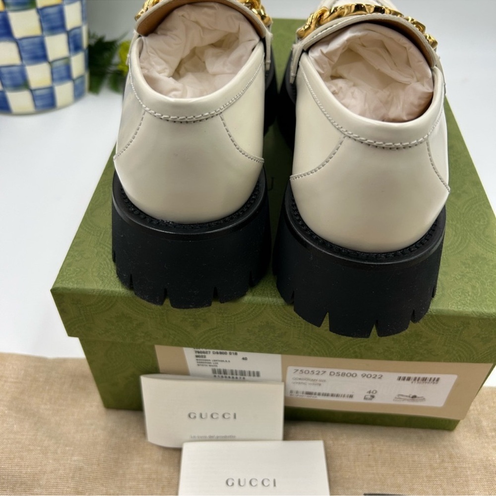 Women’s Gucci, inner locking GG patent leather loafer size 40 made in Italy - Picture 9 of 16